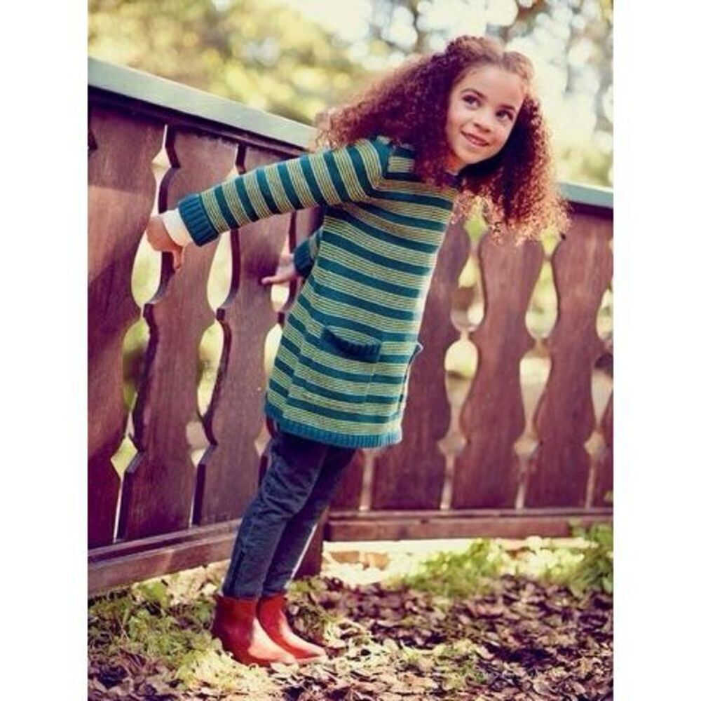 Tea Collection Toddler Girls 4 Marzella Stripe Sweater Tunic in Tidal
